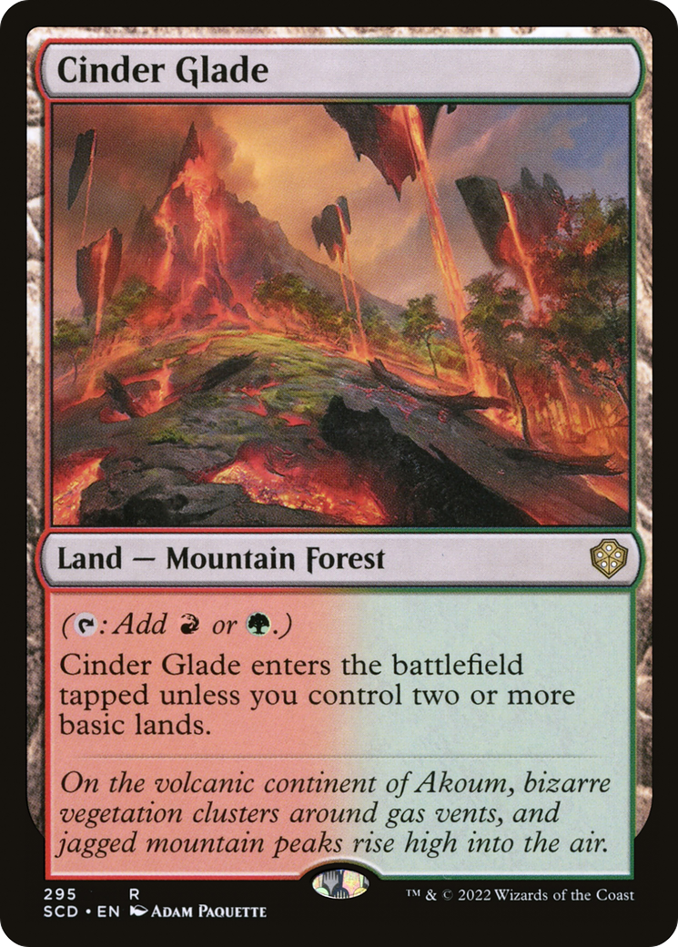 Cinder Glade (SCD-295) - Starter Commander Decks - Premium MTG Single from Wizards of the Coast - Just $0.08! Shop now at Game Crave Tournament Store