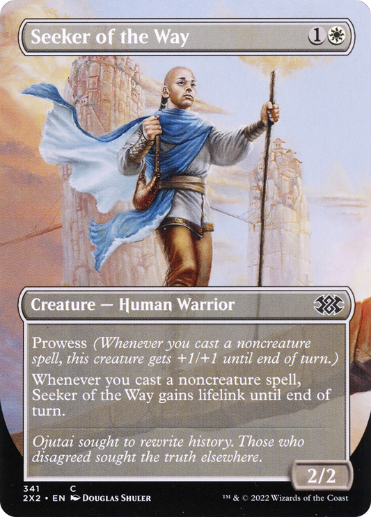 Seeker of the Way (2X2-341) - Double Masters 2022 (Borderless) - Premium MTG Single from Wizards of the Coast - Just $0.08! Shop now at Game Crave Tournament Store