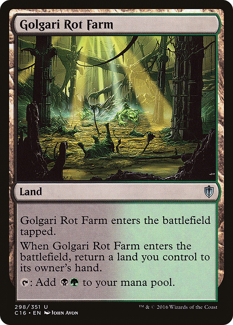 Golgari Rot Farm (C16-298) - Commander 2016 - Premium MTG Single from Wizards of the Coast - Just $0.08! Shop now at Game Crave Tournament Store