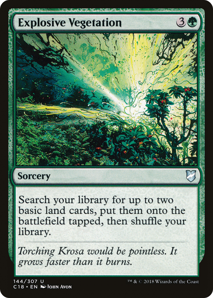 Explosive Vegetation (C18-144) - Commander 2018 - Premium MTG Single from Wizards of the Coast - Just $0.32! Shop now at Game Crave Tournament Store