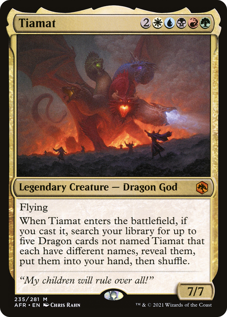 Tiamat (AFR-235) - Adventures in the Forgotten Realms Foil - Premium MTG Single from Wizards of the Coast - Just $32! Shop now at Game Crave Tournament Store