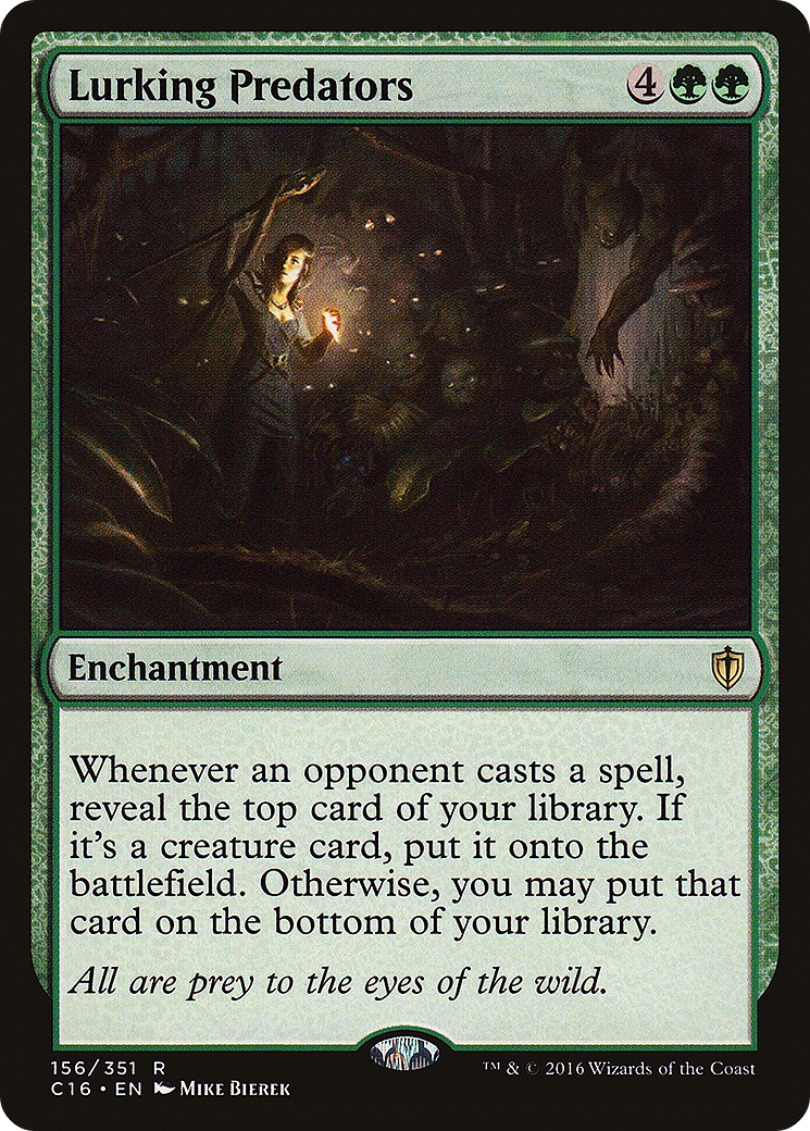 Lurking Predators (C16-156) - Commander 2016 - Premium MTG Single from Wizards of the Coast - Just $6.99! Shop now at Game Crave Tournament Store