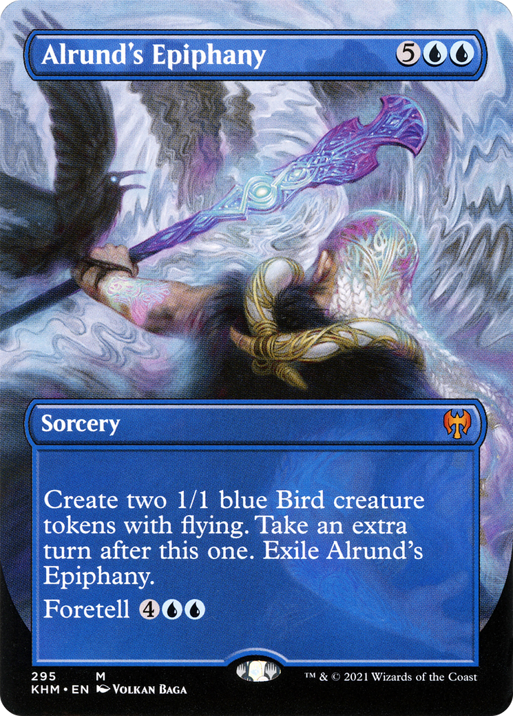 Alrund's Epiphany (KHM-295) - Kaldheim (Borderless) - Premium MTG Single from Wizards of the Coast - Just $3.46! Shop now at Game Crave Tournament Store