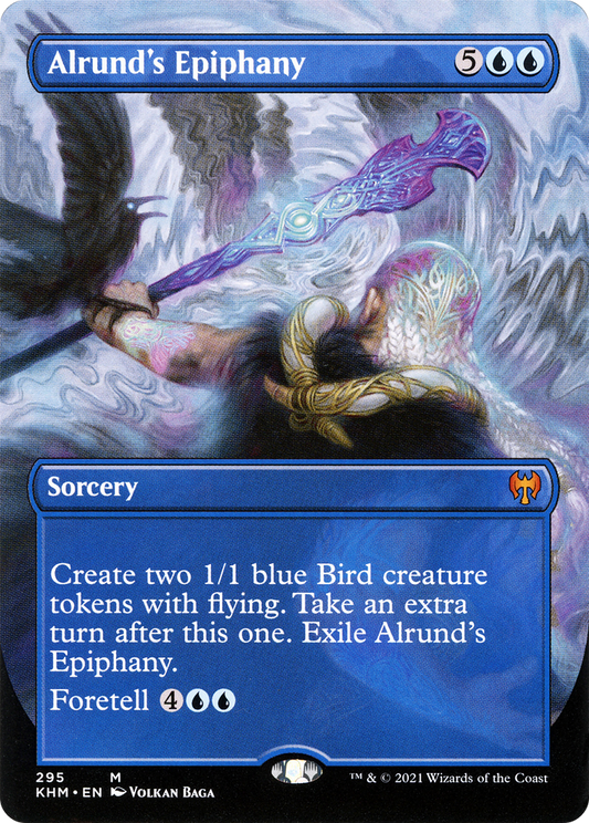 Alrund's Epiphany (KHM-295) - Kaldheim (Borderless) Foil - Premium MTG Single from Wizards of the Coast - Just $2.68! Shop now at Game Crave Tournament Store