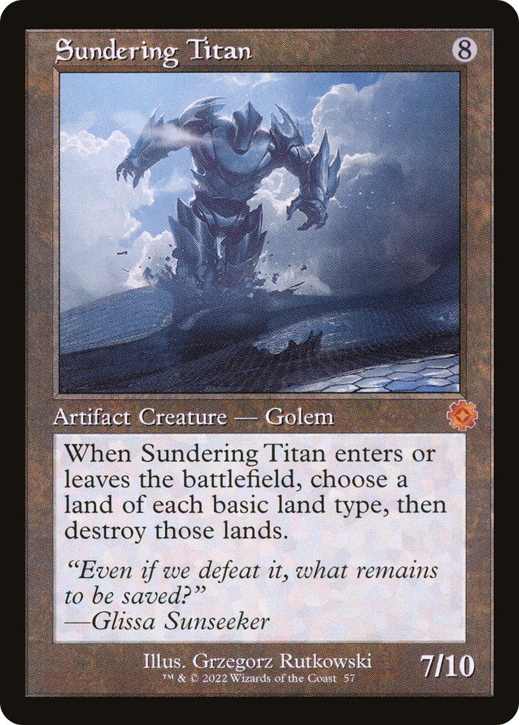 Sundering Titan (BRR-057) - The Brothers' War Retro Artifacts - Premium MTG Single from Wizards of the Coast - Just $0.09! Shop now at Game Crave Tournament Store