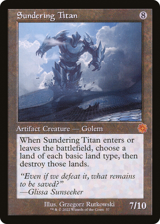 Sundering Titan (BRR-057) - The Brothers' War Retro Artifacts - Premium MTG Single from Wizards of the Coast - Just $0.09! Shop now at Game Crave Tournament Store