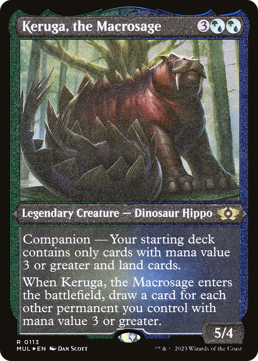Keruga, the Macrosage (MUL-113) - Multiverse Legends: (companion) Etched Foil - Premium MTG Single from Wizards of the Coast - Just $0.38! Shop now at Game Crave Tournament Store