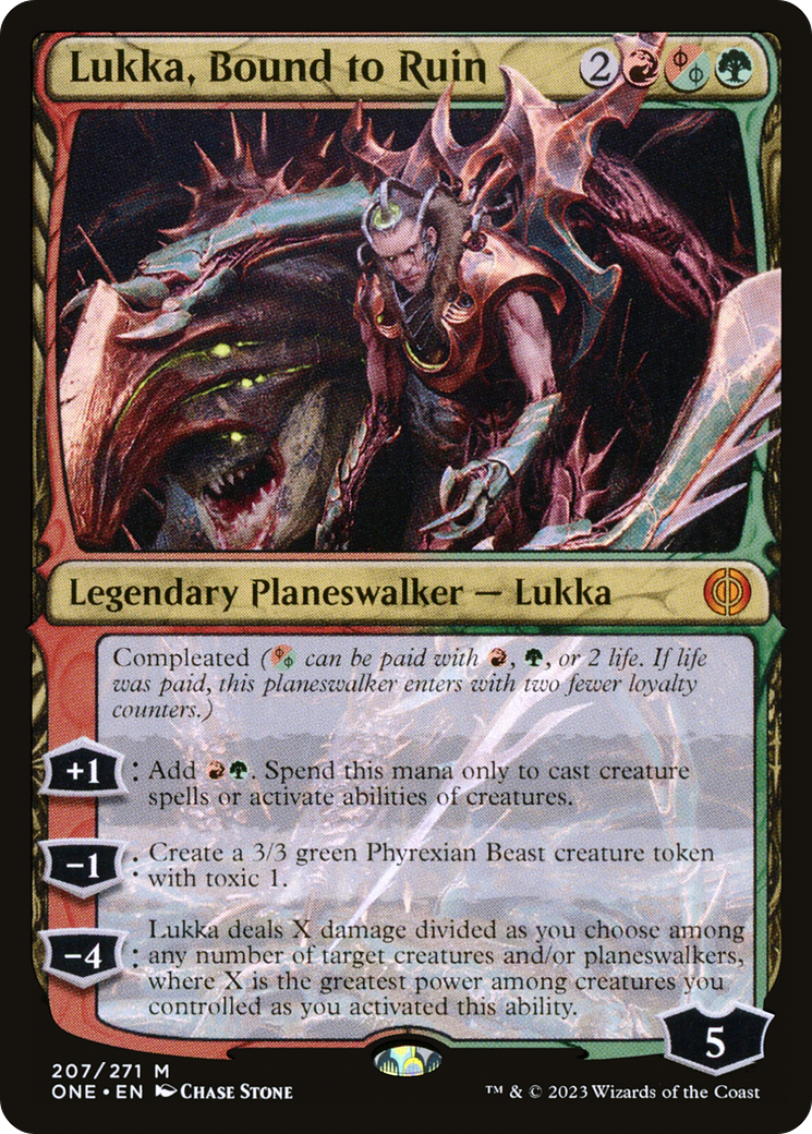 Lukka, Bound to Ruin (ONE-207) - Phyrexia: All Will Be One - Premium MTG Single from Wizards of the Coast - Just $0.31! Shop now at Game Crave Tournament Store