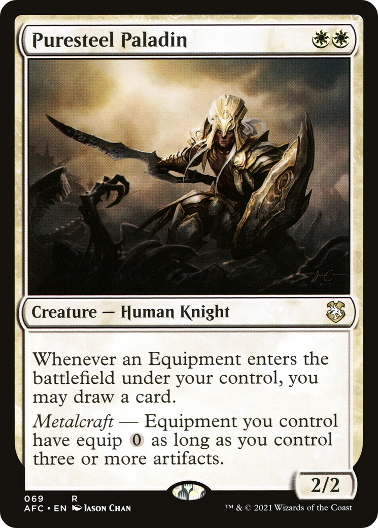 Puresteel Paladin (AFC-069) - Forgotten Realms Commander - Premium MTG Single from Wizards of the Coast - Just $0.31! Shop now at Game Crave Tournament Store