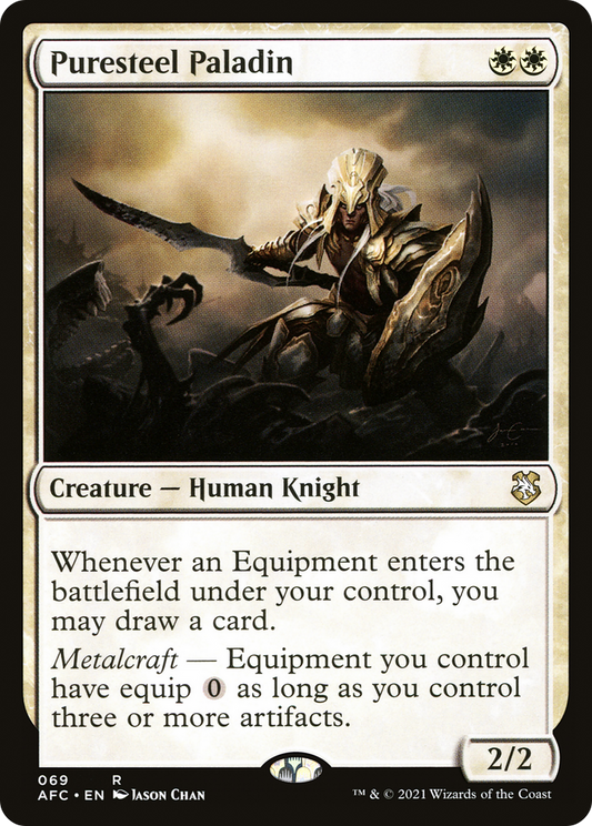 Puresteel Paladin (AFC-069) - Forgotten Realms Commander - Premium MTG Single from Wizards of the Coast - Just $0.31! Shop now at Game Crave Tournament Store