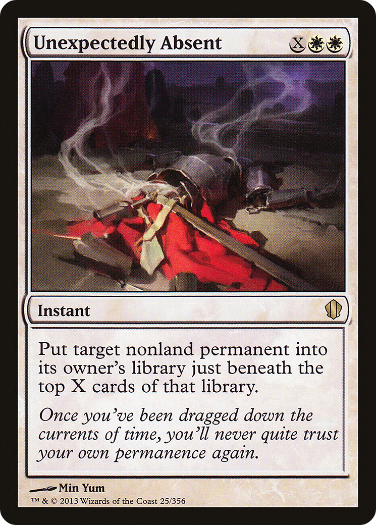 Unexpectedly Absent (C13-025) - Commander 2013 - Premium MTG Single from Wizards of the Coast - Just $0.08! Shop now at Game Crave Tournament Store