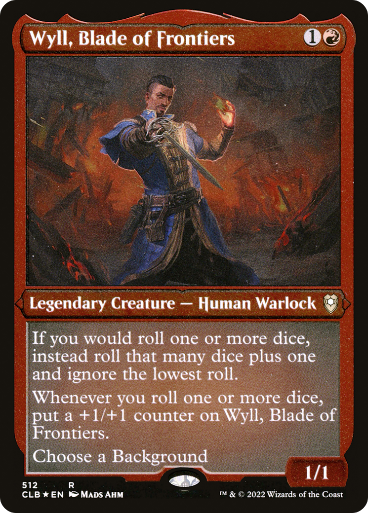 Wyll, Blade of Frontiers (CLB-512) - Commander Legends: Battle for Baldur's Gate Etched Foil - Premium MTG Single from Wizards of the Coast - Just $0.11! Shop now at Game Crave Tournament Store