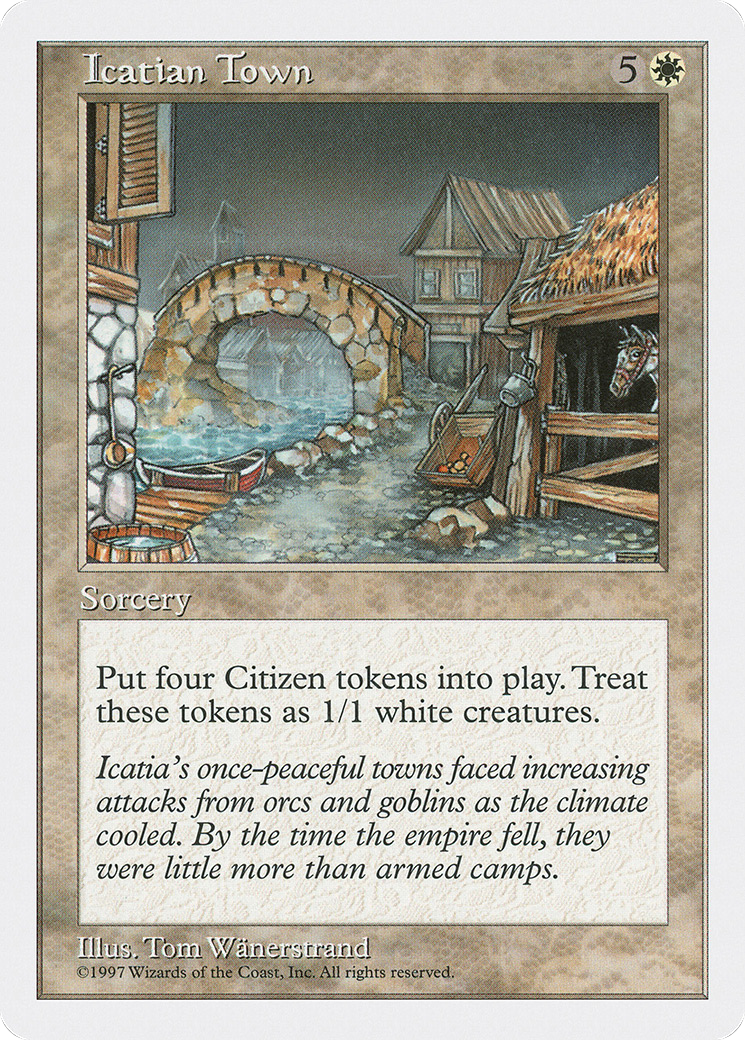 Icatian Town (5ED-038) - Fifth Edition - Premium MTG Single from Wizards of the Coast - Just $0.08! Shop now at Game Crave Tournament Store