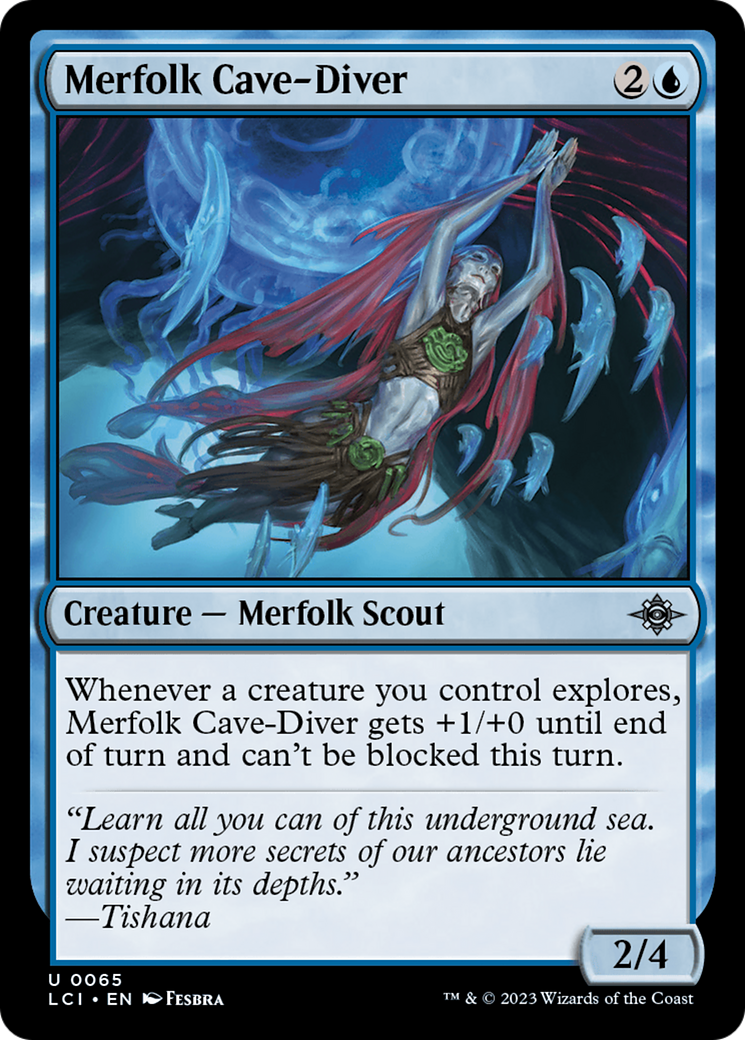 Merfolk Cave-Diver (LCI-065) - The Lost Caverns of Ixalan - Premium MTG Single from Wizards of the Coast - Just $0.08! Shop now at Game Crave Tournament Store