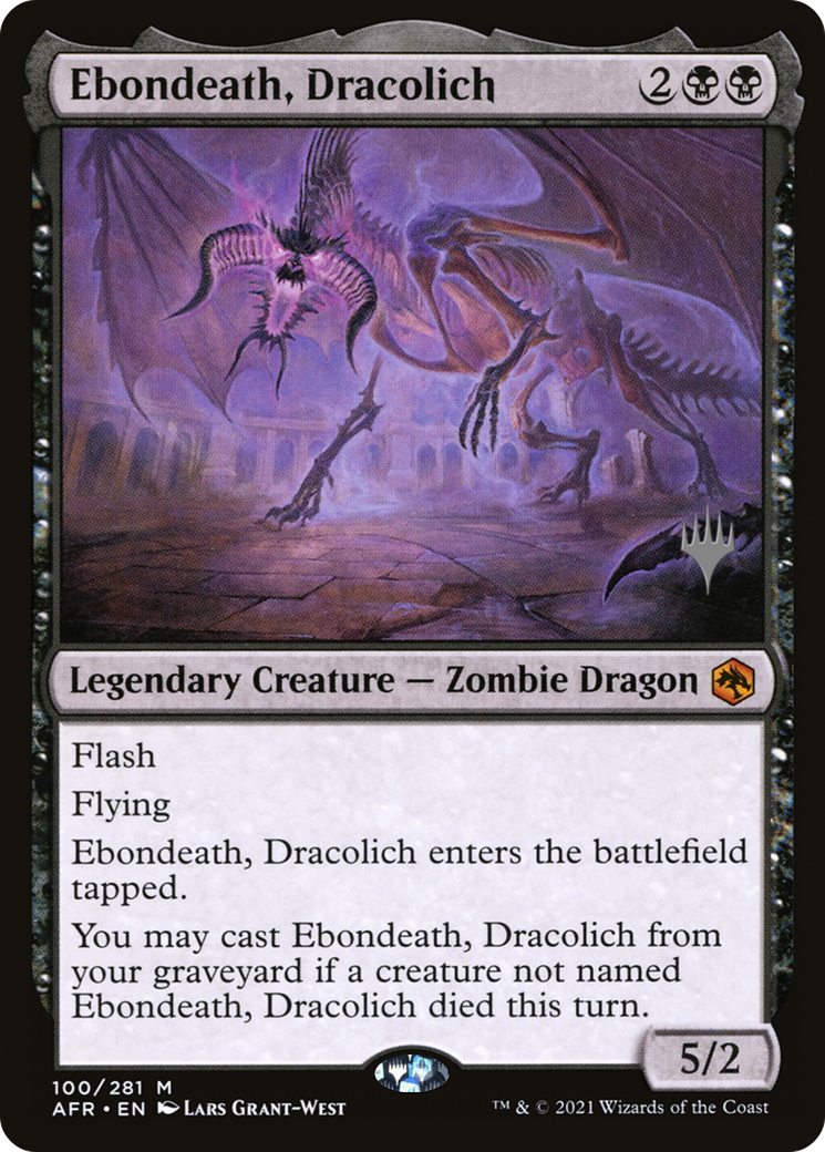 Ebondeath, Dracolich (PAFR-100P) - Adventures in the Forgotten Realms Promos - Premium MTG Single from Wizards of the Coast - Just $1.10! Shop now at Game Crave Tournament Store