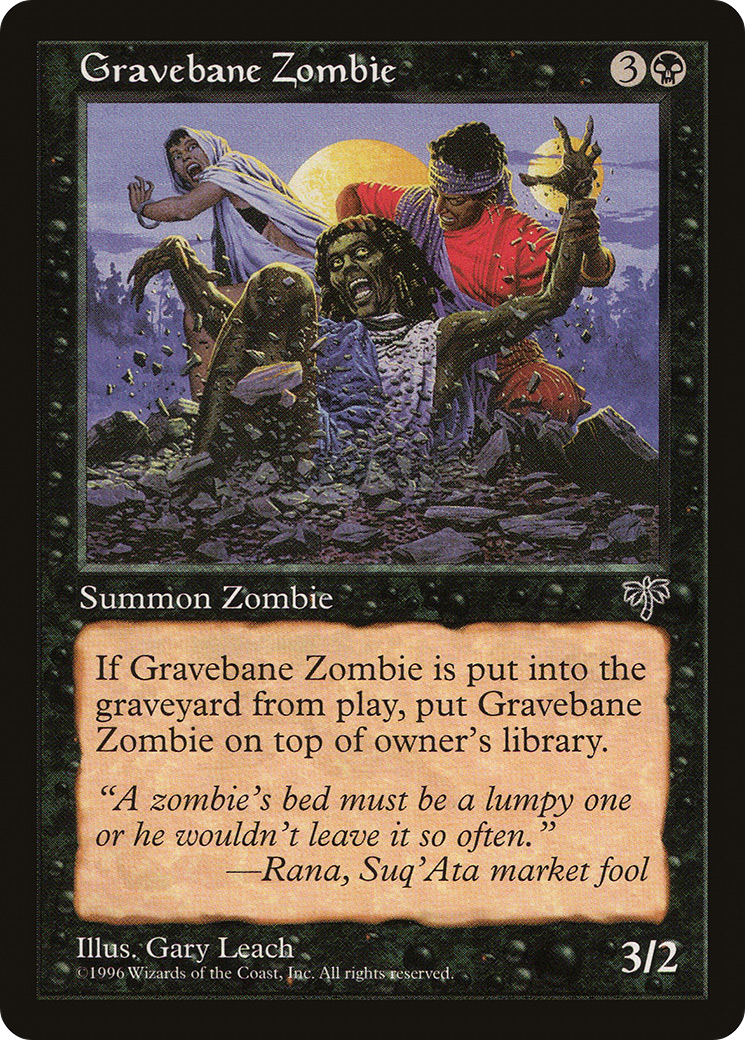 Gravebane Zombie (MIR-127) - Mirage - Premium MTG Single from Wizards of the Coast - Just $0.08! Shop now at Game Crave Tournament Store