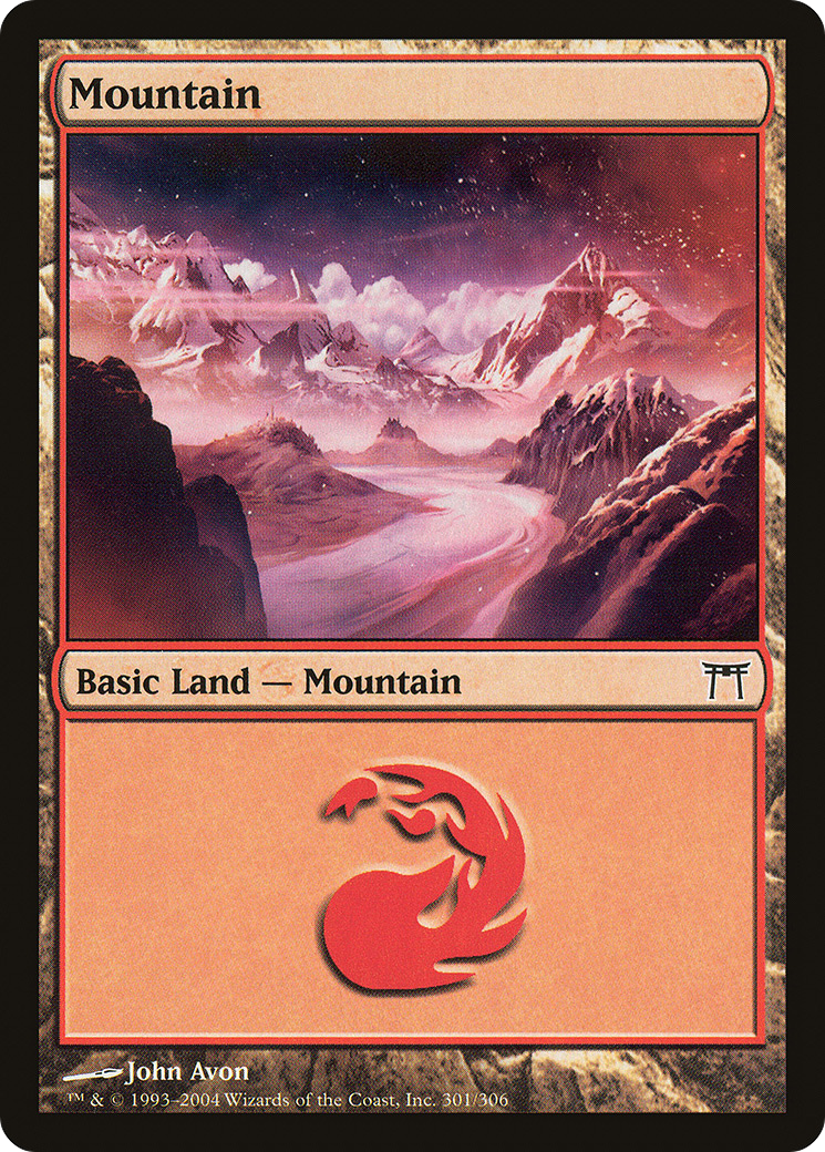 Mountain (CHK-301) - Champions of Kamigawa Foil - Premium MTG Single from Wizards of the Coast - Just $1.38! Shop now at Game Crave Tournament Store