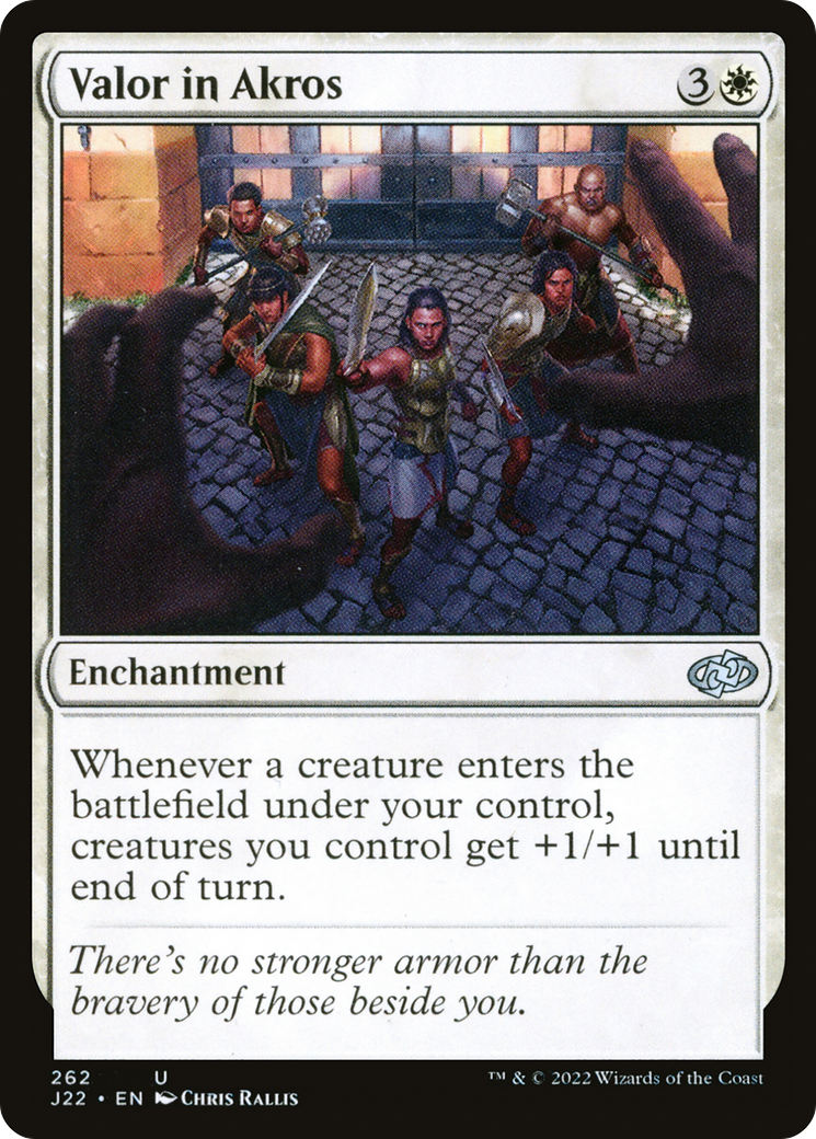 Valor in Akros (J22-262) - Jumpstart 2022 - Premium MTG Single from Wizards of the Coast - Just $0.08! Shop now at Game Crave Tournament Store