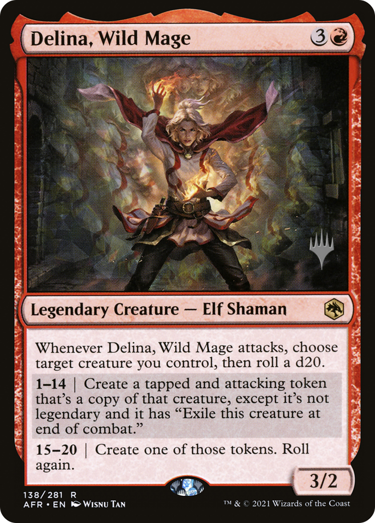 Delina, Wild Mage (PAFR-138P) - Adventures in the Forgotten Realms Promos - Premium MTG Single from Wizards of the Coast - Just $2.52! Shop now at Game Crave Tournament Store