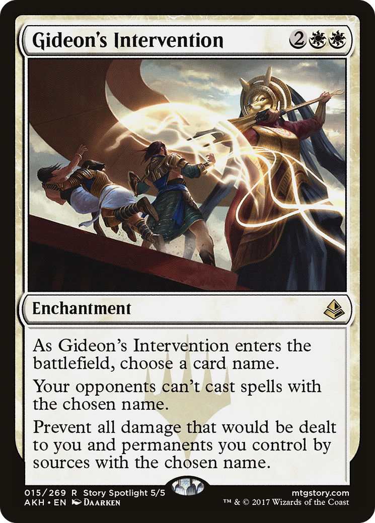 Gideon's Intervention (AKH-015) - Amonkhet Foil - Premium MTG Single from Wizards of the Coast - Just $0.43! Shop now at Game Crave Tournament Store