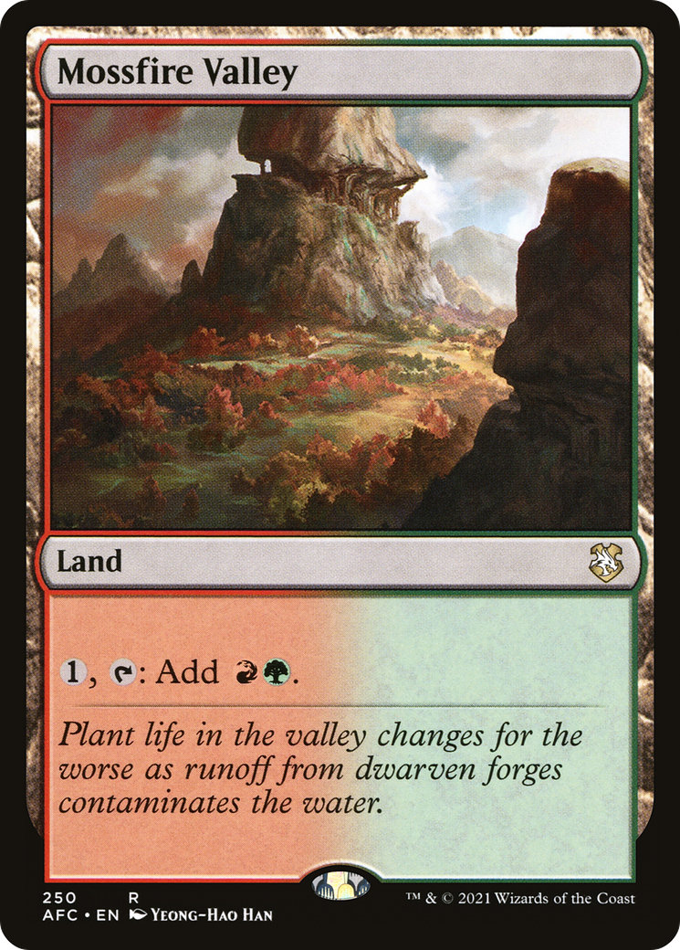 Mossfire Valley (AFC-250) - Forgotten Realms Commander - Premium MTG Single from Wizards of the Coast - Just $0.08! Shop now at Game Crave Tournament Store