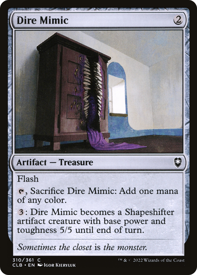 Dire Mimic (CLB-310) - Commander Legends: Battle for Baldur's Gate - Premium MTG Single from Wizards of the Coast - Just $0.25! Shop now at Game Crave Tournament Store