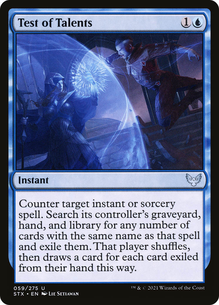Test of Talents (STX-059) - Strixhaven: School of Mages Foil - Premium MTG Single from Wizards of the Coast - Just $0.08! Shop now at Game Crave Tournament Store