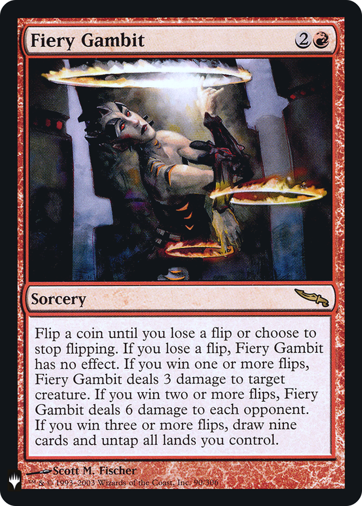 Fiery Gambit (FMB1-049) - Mystery Booster Retail Edition Foils Foil - Premium MTG Single from Wizards of the Coast - Just $0.82! Shop now at Game Crave Tournament Store