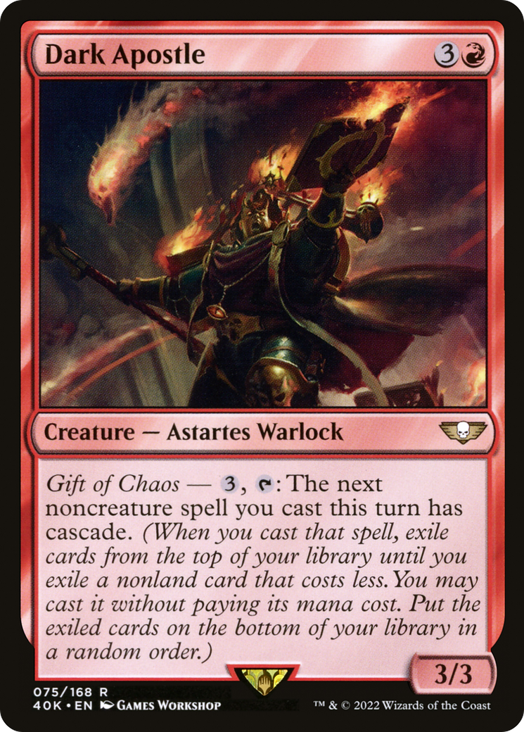 Dark Apostle (40K-075) - Warhammer 40,000 Commander - Premium MTG Single from Wizards of the Coast - Just $0.25! Shop now at Game Crave Tournament Store
