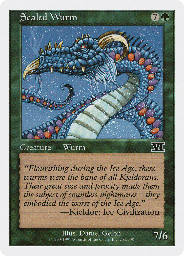 Scaled Wurm (6ED-251) - Classic Sixth Edition - Premium MTG Single from Wizards of the Coast - Just $0.08! Shop now at Game Crave Tournament Store