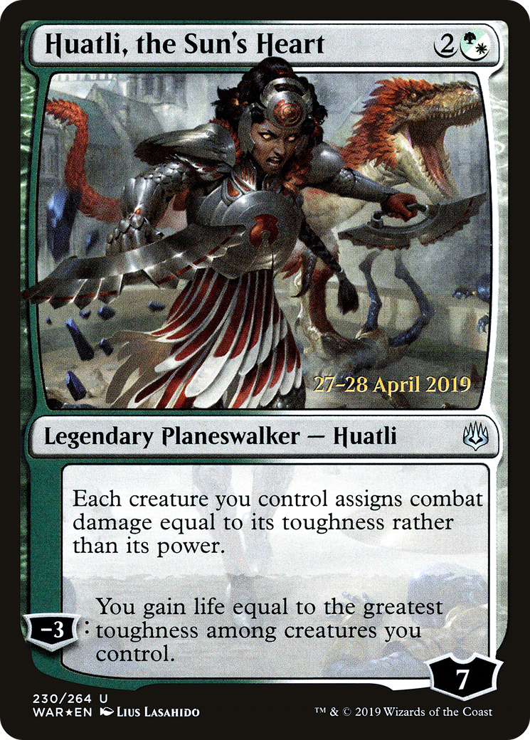 Huatli, the Sun's Heart (PWAR-230S) - War of the Spark Promos Foil - Premium MTG Single from Wizards of the Coast - Just $0.17! Shop now at Game Crave Tournament Store