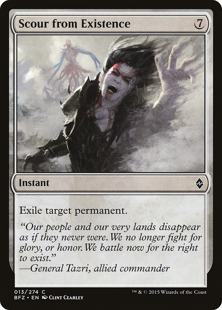 Scour from Existence (BFZ-013) - Battle for Zendikar Foil - Premium MTG Single from Wizards of the Coast - Just $0.74! Shop now at Game Crave Tournament Store