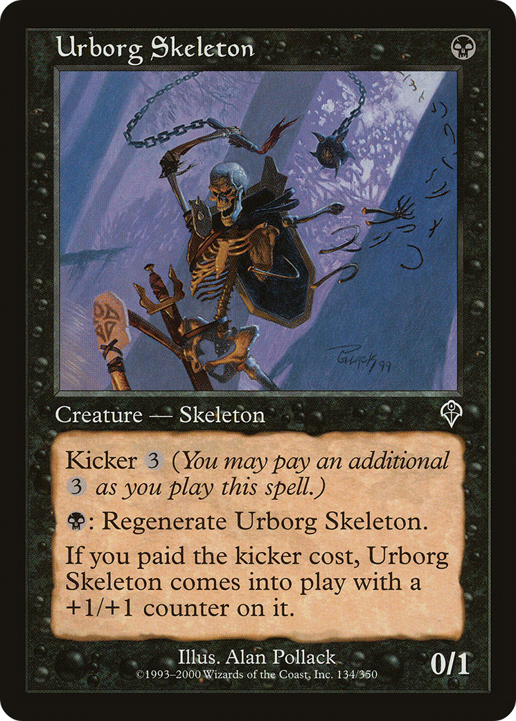 Urborg Skeleton (INV-134) - Invasion - Premium MTG Single from Wizards of the Coast - Just $0.08! Shop now at Game Crave Tournament Store