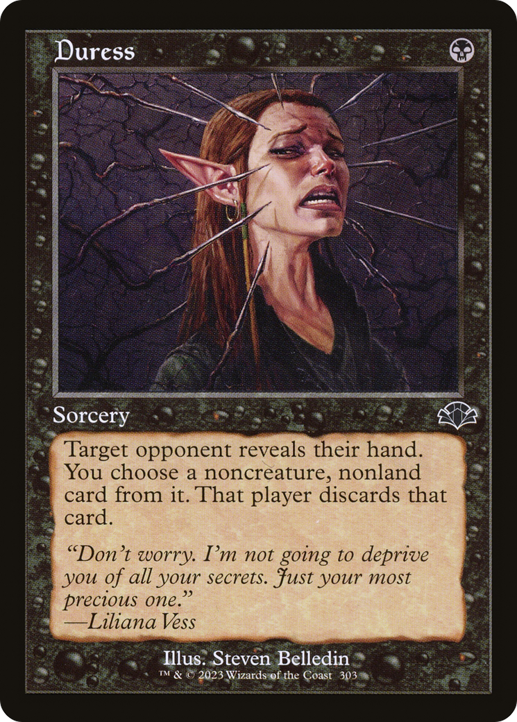 Duress (DMR-303) - Dominaria Remastered Foil - Premium MTG Single from Wizards of the Coast - Just $0.22! Shop now at Game Crave Tournament Store