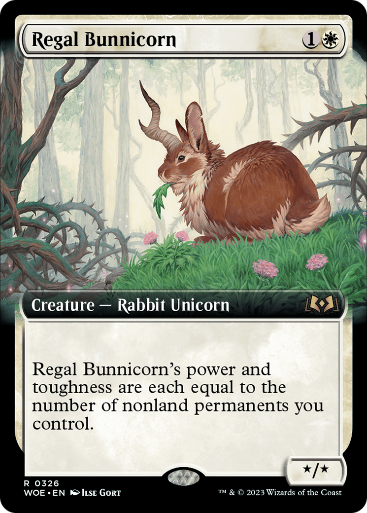 Regal Bunnicorn (WOE-326) - Wilds of Eldraine: (Extended Art) - Premium MTG Single from Wizards of the Coast - Just $1.90! Shop now at Game Crave Tournament Store