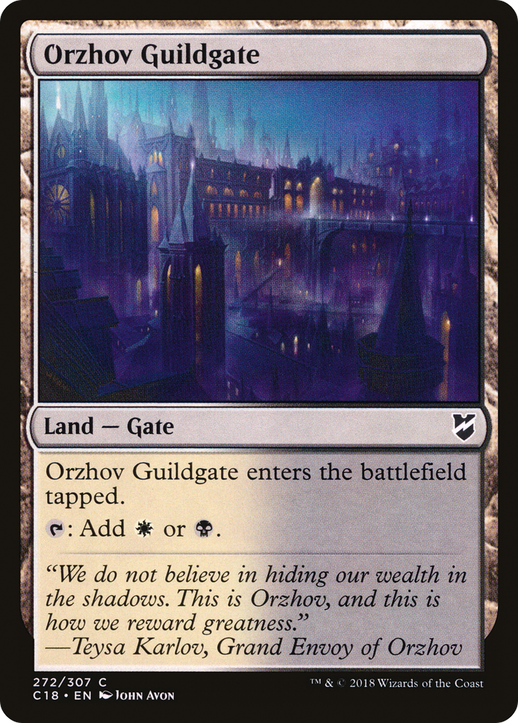 Orzhov Guildgate (C18-272) - Commander 2018 - Premium MTG Single from Wizards of the Coast - Just $0.08! Shop now at Game Crave Tournament Store