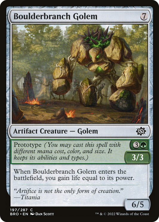 Boulderbranch Golem (BRO-197) - The Brothers' War - Premium MTG Single from Wizards of the Coast - Just $0.08! Shop now at Game Crave Tournament Store