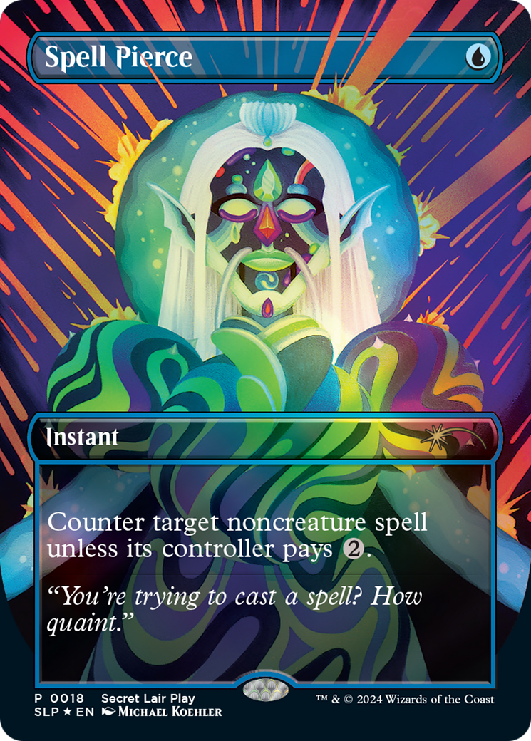 Spell Pierce (SLP-018) - Secret Lair Showdown (Borderless) Foil - Premium MTG Single from Wizards of the Coast - Just $7.18! Shop now at Game Crave Tournament Store