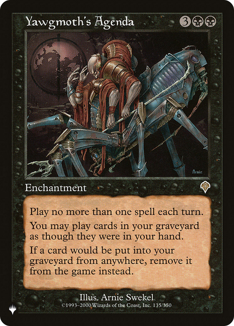 Yawgmoth's Agenda (PLIST-915) - The List - Premium MTG Single from Wizards of the Coast - Just $0.25! Shop now at Game Crave Tournament Store