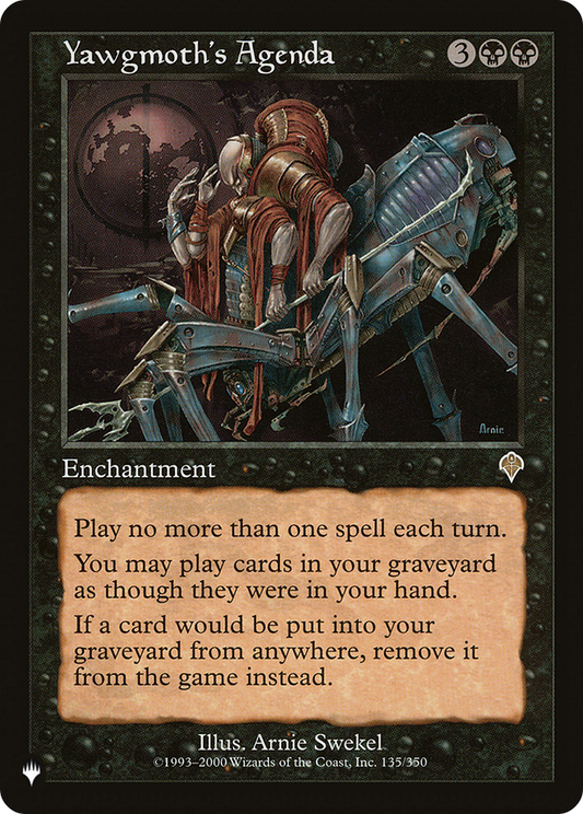 Yawgmoth's Agenda (PLIST-915) - The List - Premium MTG Single from Wizards of the Coast - Just $0.25! Shop now at Game Crave Tournament Store