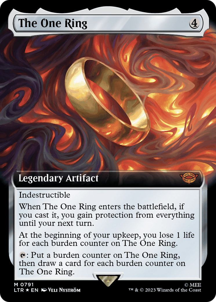 The One Ring (LTR-791) - The Lord of the Rings: Tales of Middle-earth: (Extended Art) Foil - Premium MTG Single from Wizards of the Coast - Just $31.85! Shop now at Game Crave Tournament Store