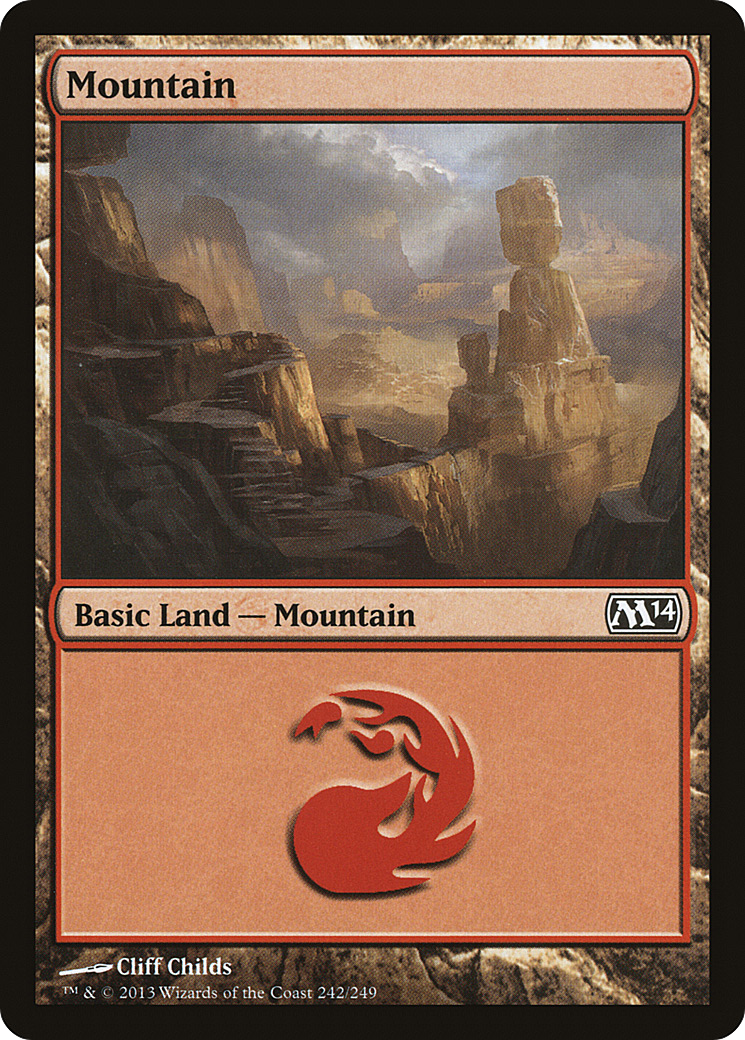 Mountain (M14-242) - Magic 2014 Foil - Premium MTG Single from Wizards of the Coast - Just $0.14! Shop now at Game Crave Tournament Store