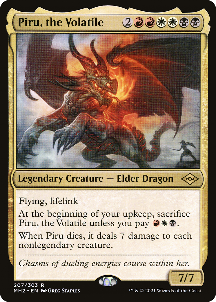 Piru, the Volatile (MH2-207) - Modern Horizons 2 Foil - Premium MTG Single from Wizards of the Coast - Just $0.09! Shop now at Game Crave Tournament Store