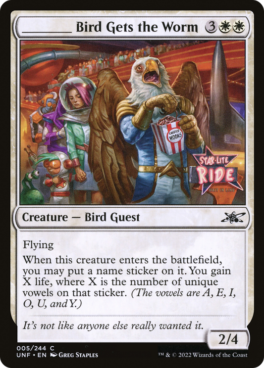 _____ Bird Gets the Worm (UNF-005) - Unfinity - Premium MTG Single from Wizards of the Coast - Just $0.25! Shop now at Game Crave Tournament Store