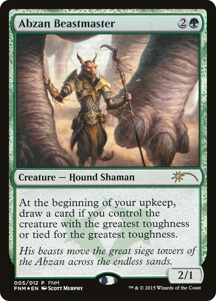 Abzan Beastmaster (F15-005) - Friday Night Magic 2015 Foil - Premium MTG Single from Wizards of the Coast - Just $0.08! Shop now at Game Crave Tournament Store