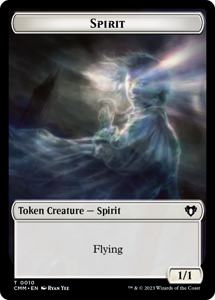 Spirit (TCMM-010) - Commander Masters Tokens Foil - Premium MTG Single from Wizards of the Coast - Just $0! Shop now at Game Crave Tournament Store