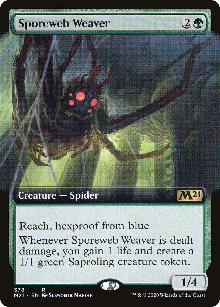 Sporeweb Weaver (M21-378) - Core Set 2021: (Extended Art) - Premium MTG Single from Wizards of the Coast - Just $0.22! Shop now at Game Crave Tournament Store