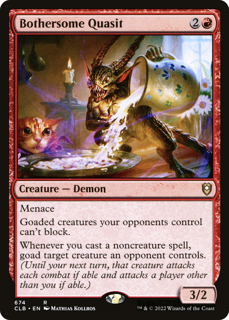 Bothersome Quasit (CLB-674) - Commander Legends: Battle for Baldur's Gate - Premium MTG Single from Wizards of the Coast - Just $9.08! Shop now at Game Crave Tournament Store