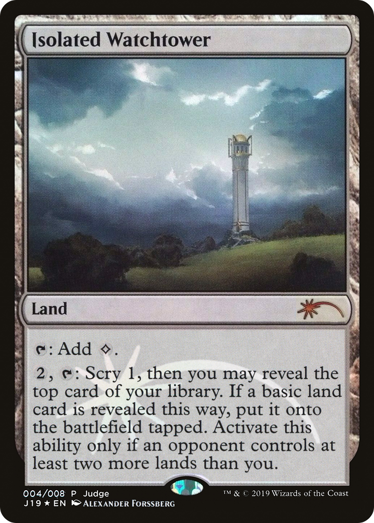 Isolated Watchtower (J19-004) - Judge Gift Cards 2019 Foil - Premium MTG Single from Wizards of the Coast - Just $1.18! Shop now at Game Crave Tournament Store