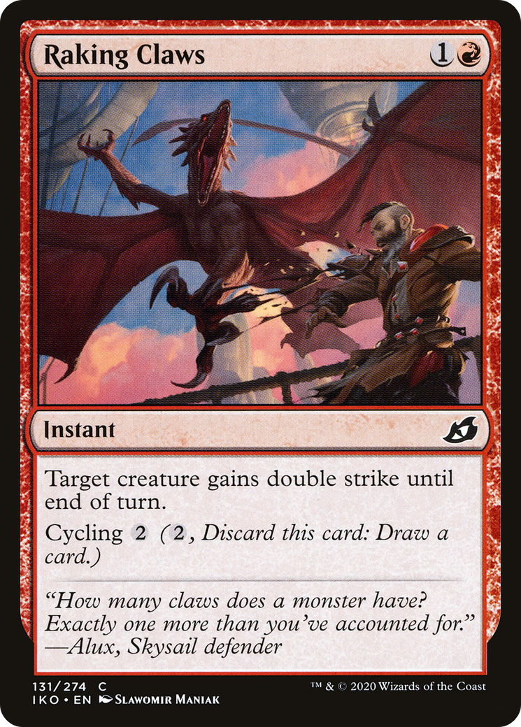 Raking Claws (IKO-131) - Ikoria: Lair of Behemoths Foil - Premium MTG Single from Wizards of the Coast - Just $0.25! Shop now at Game Crave Tournament Store
